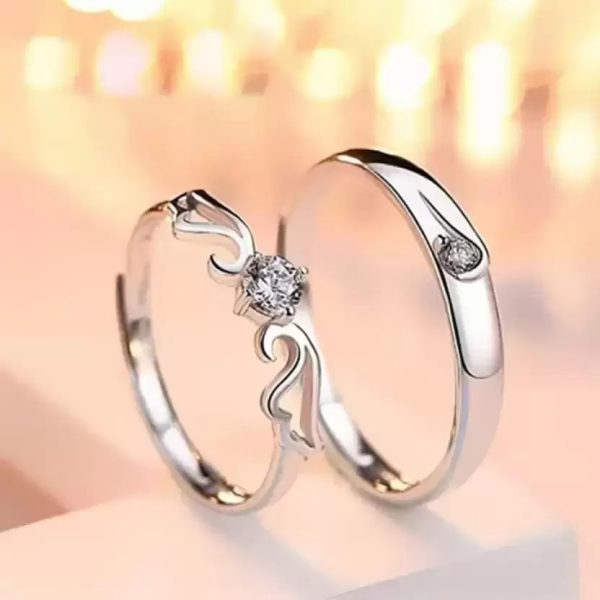 1 Pair Of Couple Ring For Engagement And Friendship Gift | Stainless Steel Ring