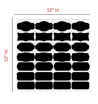 28pcs/set Jars Labels Erasable Chalkboard Labels Waterproof Sticker Craft Kitchen Blackboard Sticker Bottles Tag