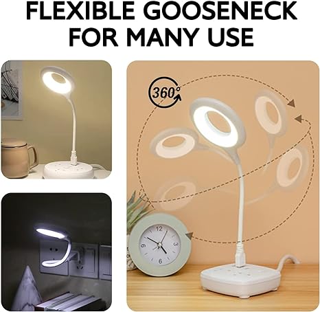 USB Talking Light | Smart Voice Control USB Light For Laptop, Sound Activated | Small Table Lamp, Flexible Goose Neck, For Bedroom, Bathroom, Hallway, Nursery, Kitchen Portable Outdoor Led Night Light