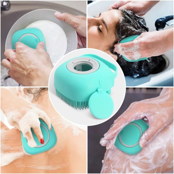 Soft Silicone Bath Brush With Hooks Baby Showers Cleaning Bath Brushes Mud Dirt Remover Massage Back Scrub Showers (random Color)