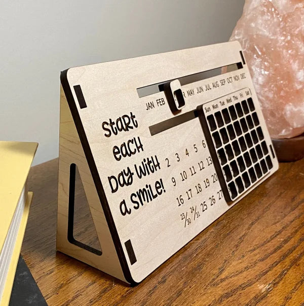 Desktop Calendar Wooden Material