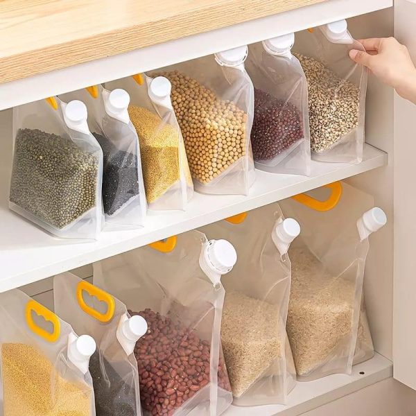 Moisture Proof Sealed Transparent Food Grain Pouch | Storage Bag For Rice, Flour, Cereals & Nuts etc.