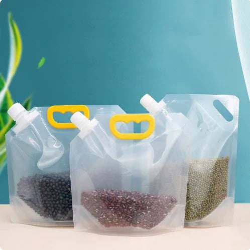 Moisture Proof Sealed Transparent Food Grain Pouch | Storage Bag For Rice, Flour, Cereals & Nuts etc.