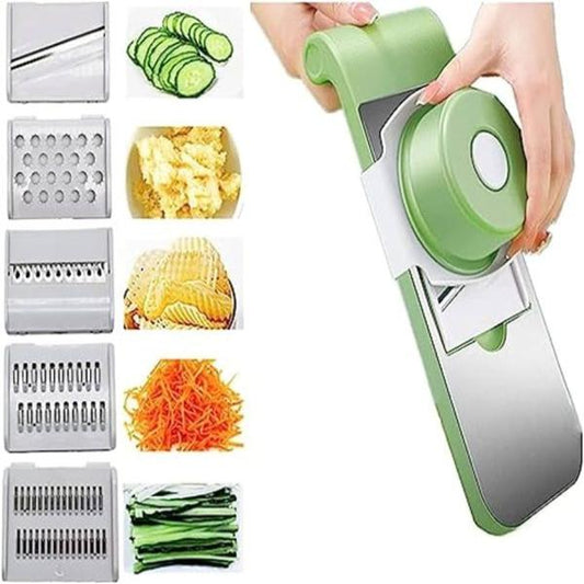 Multi Functional Safe Manual Vegetable Slicer Cutter Potato Shredders Garlic Carrot Grater Chopper (Random Colors)