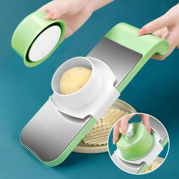 Multi Functional Safe Manual Vegetable Slicer Cutter Potato Shredders Garlic Carrot Grater Chopper (Random Colors)