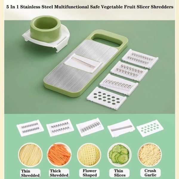 Multi Functional Safe Manual Vegetable Slicer Cutter Potato Shredders Garlic Carrot Grater Chopper (Random Colors)