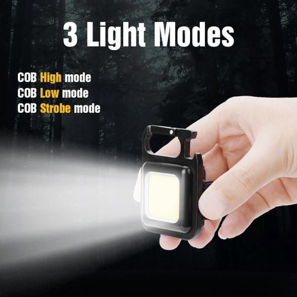 Multifunction 500 Lumens Mini Pocket Cob Led Portable Keychain Light