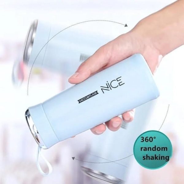 Nice Glass Bottle Water Mini Flask Bottle With Vaccum Flask And Loop Temperature Resistant, For Hot & Cold Water, Milk, Lassi, Juice, smoothie, Detox Water 400ml (random Colors)