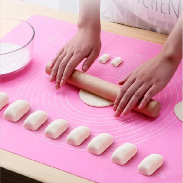 Non-stick Silicone Baking Mat Large Size With Measurements Heat Resistant Cookie Sheet Oven Liner 40*50cm (Random Color)