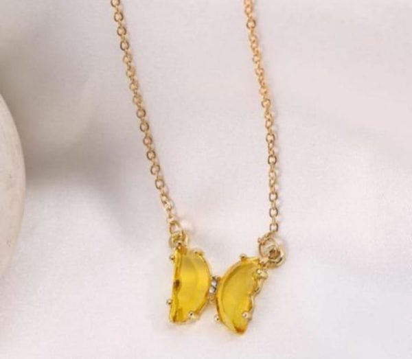 Tiny Korean Delicate Crystal Necklace Pendant