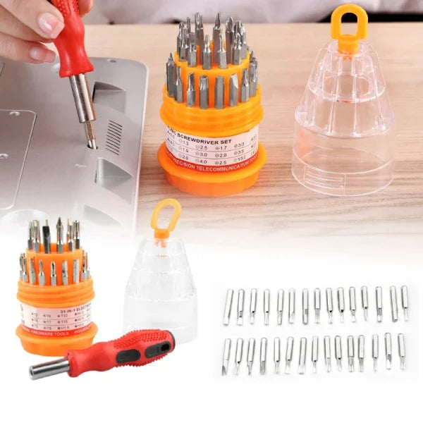 Universal Precision Screwdriver Bit Set | Multi Tool Screw Driver Kit Maintenance Repair Tool 31 In 1